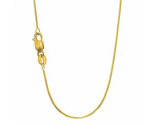 10k Yellow Gold Octagonal Snake Chain Necklace 0.9mm 20" - Yellow