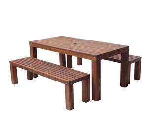 3pc 1.8m Table & Bench Set