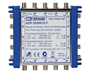 AZR5525010F SPAUN 10Db 5 Wire 2 Way Tap Cascade Spaun Inputs 4Xsat 1Xterr 10DB 5 WIRE 2 WAY TAP CASCADE