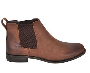 Austin Cooper Cohen Mens Pull On Ankle Boot Dress Shoe Spendless - Brown