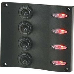 Blueline LED Switch Panel 4 Gang Vertical
