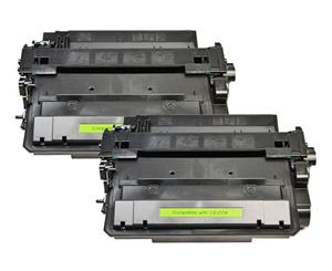 CE255X #55X Compatible Laser Toner For HP Printers 2-Pack - Black