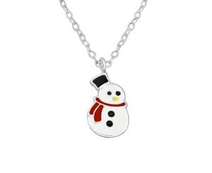 Children's Sterling Silver Snowman Necklace
