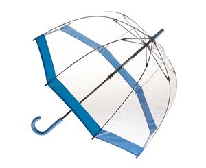 Clear Birdcage Umbrella with Blue Trim