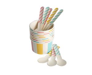 Eddingtons Paper Ice Cream Tubs and Spoons