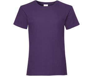 Fruit Of The Loom Girls Childrens Valueweight Short Sleeve T-Shirt (Purple) - BC323