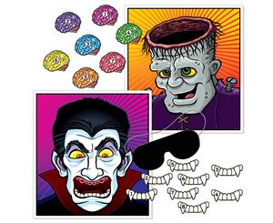 Halloween Party Games 2 in 1 - Pin the Brains & Pin the Fangs