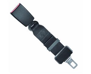 Heavy Duty Car Vehicle Seat Belt Extension Extender Strap Black Safety Buckle