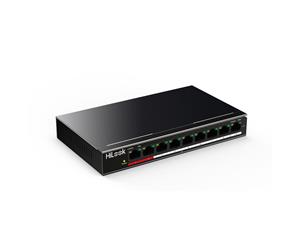 HiLook NS-0109P-58 8-Port 10/100M Unmanaged PoE Switch 8-Port 802.3af PoE (Max 58W) EXTEND mode support up to 250m/10M long distance transmission