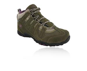Hi-Tec Womens Quadra Mid WP Walking Boots - Green Sports Outdoors Breathable