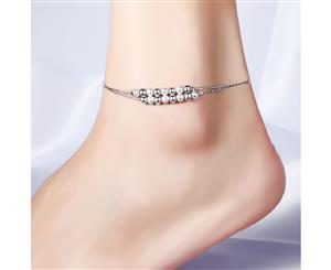 Ieyka Double Strand Anklet-White Gold