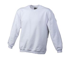 James And Nicholson Childrens/Kids Round Heavy Sweatshirt (White) - FU481