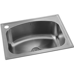 Milena 35L Stainless Steel Euro Inset Laundry Trough With Left Tap Hole