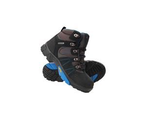 Mountain Warehouse Boys Edinburgh Vibram Youth Boots w/ Suede/Textile Upper - Blue