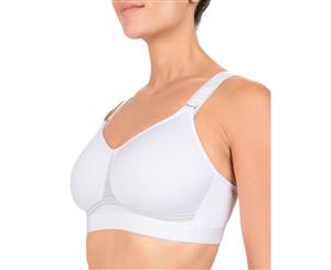 Move by Conturelle 807820 Fitness Motion Padded Non-Wired Medium Impact Sports Bra - White