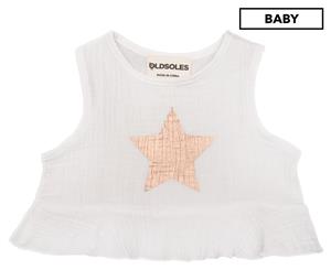 Old Soles Baby Star Child Crop Top - White