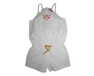 Orchestra France Girls Broderie Anglaise Playsuit - White