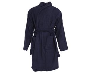 Pierre Roche Mens Super Soft Towelling/Dressing Gown (Navy) - N1188