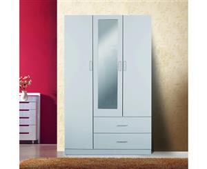 Redfern Wardrobe with Mirror 3 Door 2 Drawer- White