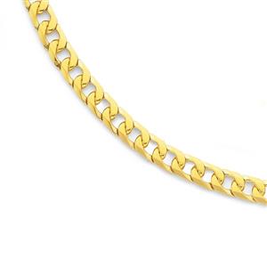 Solid 9ct Gold 50cm Bevelled Curb Chain