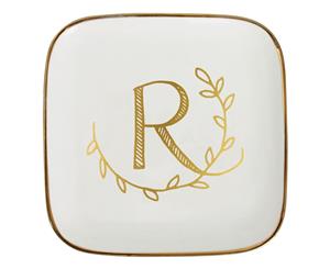 Splosh Alphabet Ceramic Trinket Plate (Letter R)