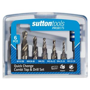 Sutton Tools Projects 6 Piece Quick Change Combi Tap And Drill Set