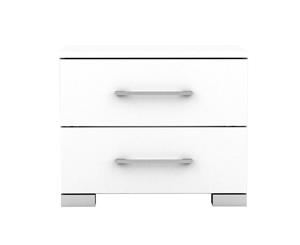 Tarin 2 Drawer Bedside Table Nightstand Storage Cabinet - White