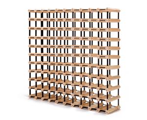 Timber Wine Rack Storage Cellar Organiser 110 Bottle