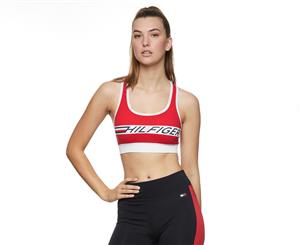 Tommy Hilfiger Sport Women's Logo Bra w/ Removable Cups - Scarlet