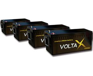 VoltaX 800Ah 4x 12V 200Ah Lithium Iron Battery LiFePO4 Deep Cycle 4WD RV Solar Caravan
