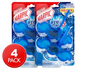 2 x Harpic Blue Power 6 Bowl Toilet Cleaner Atlantic Burst Scent 2pk