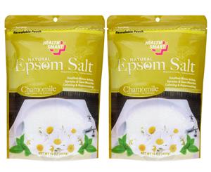 2 x Health Smart Epsom Salt Soak Chamomile w/ Green Tea Extract 454g