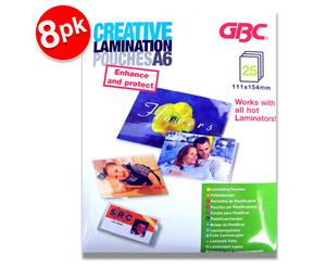 200pc GBC Creative Office 15.4cm A6 Laminating Pouches 125 Micron for Laminator
