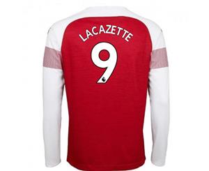 2018-2019 Arsenal Puma Home Long Sleeve Shirt (Lacazette 9)
