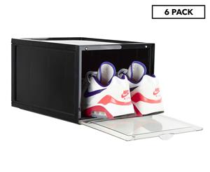 6 x Ortega Home Shoe/Sneaker Display Box - Black