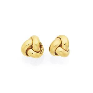 9ct Gold 5mm Love Knot Stud Earrings