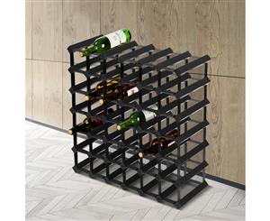 Artiss 42 Bottle Timber Wine Rack Wooden Storage Wall Racks Holders Cellar Black