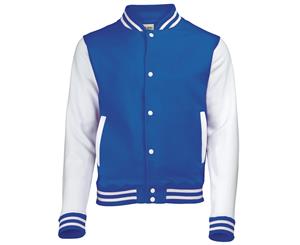 Awdis Kids Unisex Varsity Jacket / Schoolwear (Royal Blue/White) - RW191