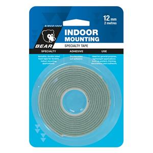 Bear 12mm x 2m White Indoor Mounting Tape