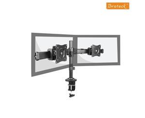 Brateck Dual Monitor Arm With Desk Clamp Vesa 75/100Mm Up To 27'