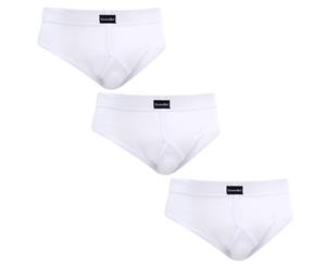 Cargo Bay Mens Cotton Rich Y Front Briefs (Pack Of 3) (White) - MU144