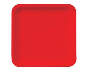 Classic Red Square Lunch Plates