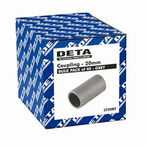 DETA 20mm Conduit Coupling - 40 Pack