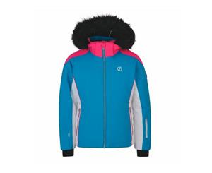 Dare 2B Girls Vast Ski Jacket (Atlantic Blue/Cyber Pink) - RG4859