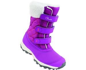 Dare 2b Boys & Girls Skiway Jnr Waterproof Snow Boots - UvPurpl/FryC