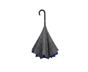 Doppler Crazy Inverted Umbrella Pattern Blue
