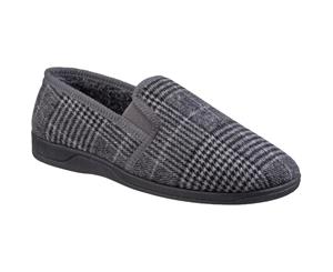 Fleet & Foster Mens Minnesota Slip On Loafer Slippers - Grey