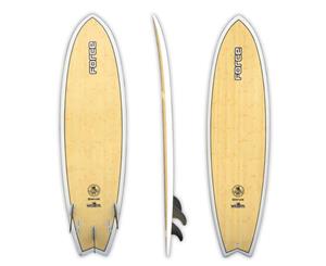 Force 6ƌ" Ecoflex Epoxy Bamboo Quad Fun Fish Surfboard