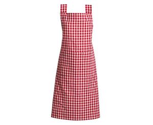 Gingham Aprons - Set of 4 - Red