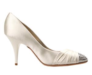 Giuseppe Zanotti Women's Rhinestone Heel - Ivory